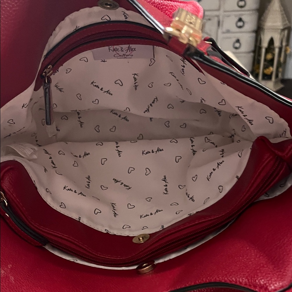 Kate & Alex Chic Red Tote Bag - Picture 6 of 10